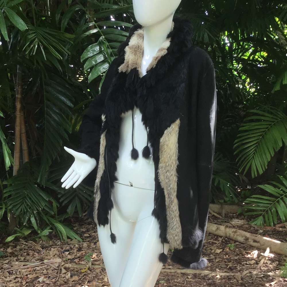 Italian suede and fur Jacket - Picture 10 of 14